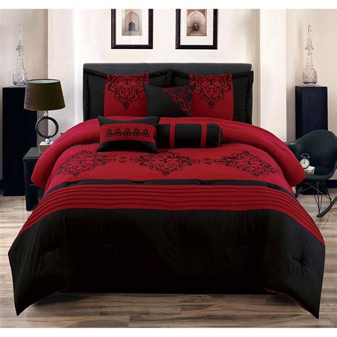 red and black comforter full|red and black bedding collections.